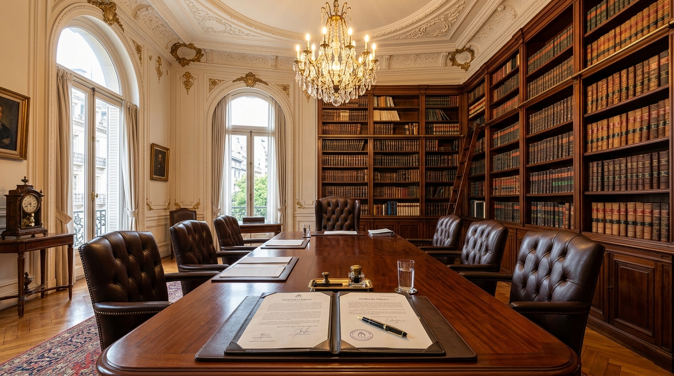 Sala de firmas Escribanía Lekhapadi Recoleta